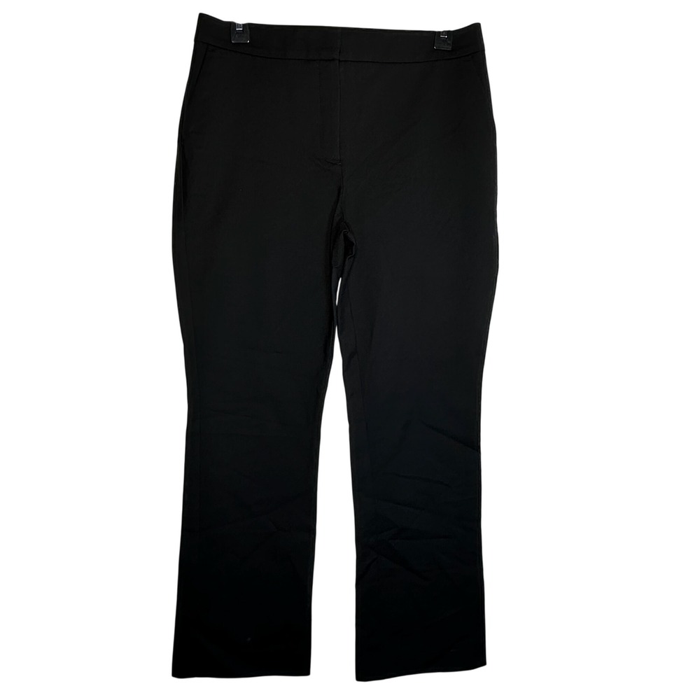 Chicos Black Dress Pants Size 0.5R US 6R Straight‎ Leg Work Trousers